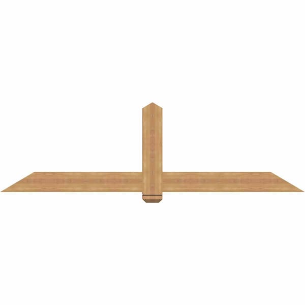 Ekena Millwork Eugene Smooth Timber Gable Bracket, Western Red Cedar, 84"W x 24"H x 3 1/2"D x 5 1/2"F, 7/12 Pitch GBW084X24X0406EUG00SWR - main